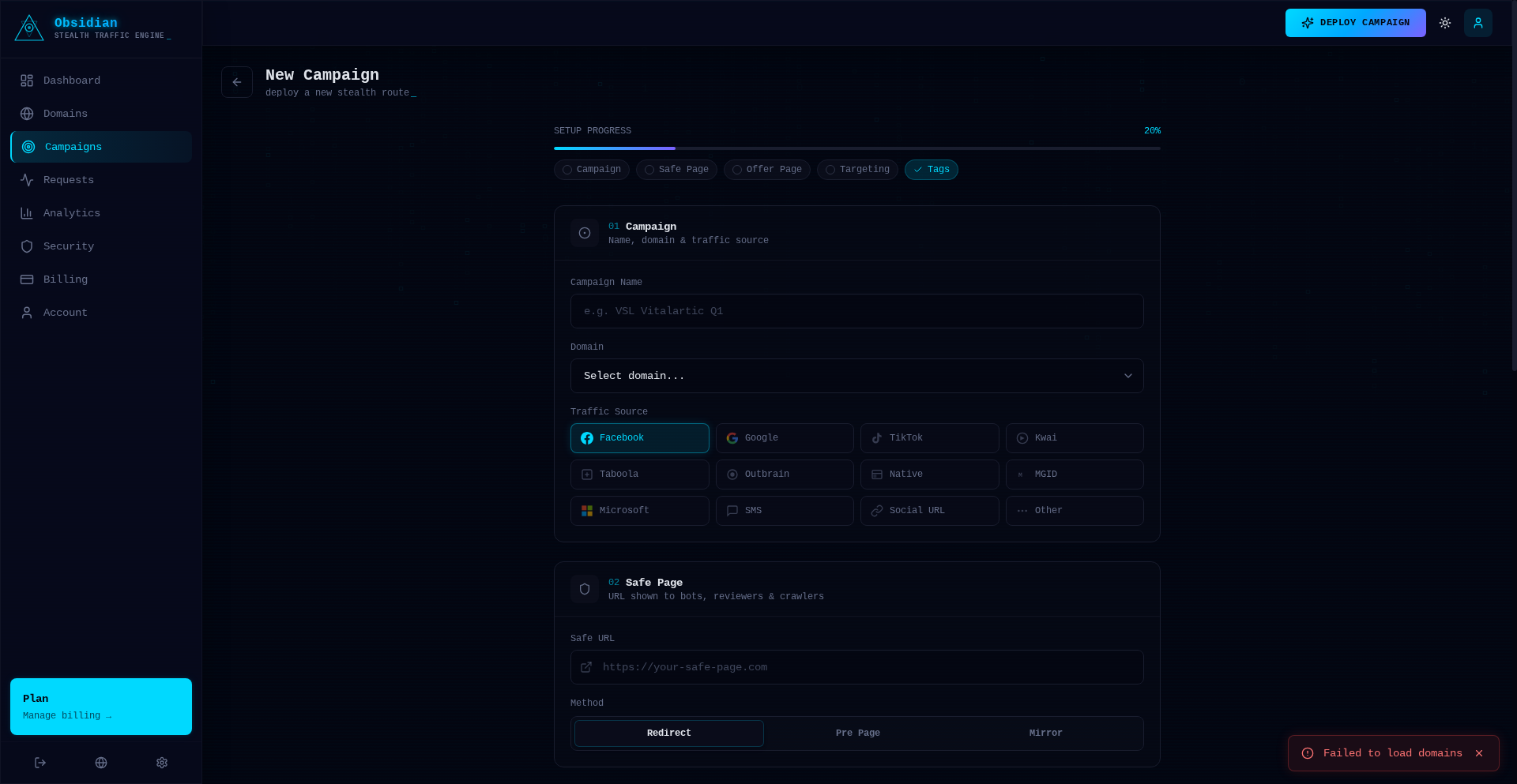 Obsidian Dashboard